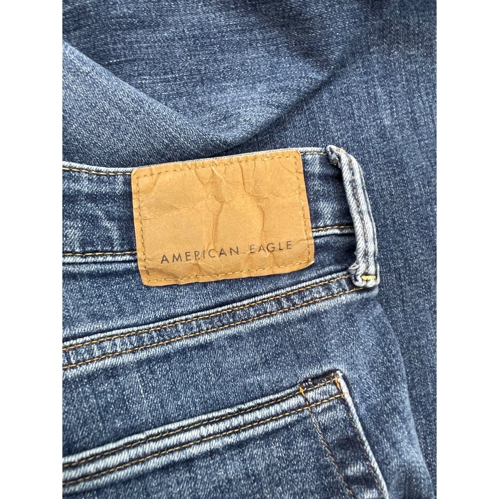 American Eagle Jeans Mens 36 x 34 Blue Cotton Blend Stretch Original Straight - Picture 8 of 8